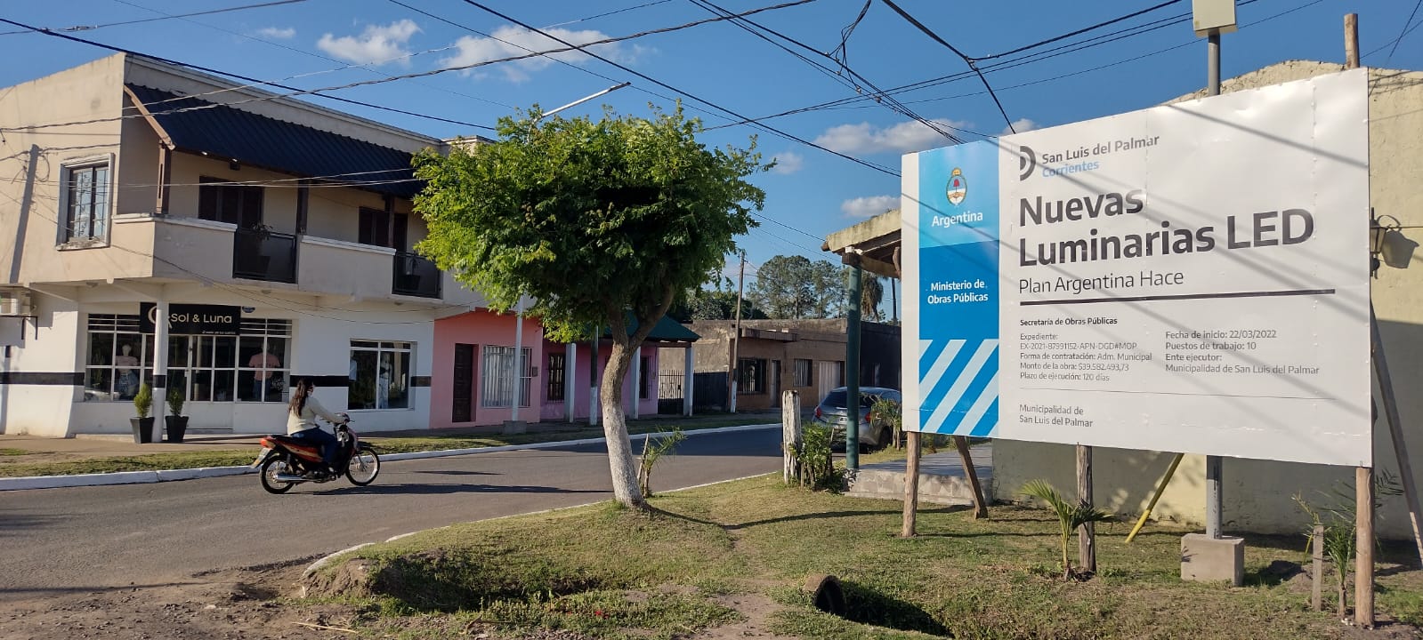 Inversión nacional de $39 millones para renovar el alumbrado publico en San Luis de Palmar