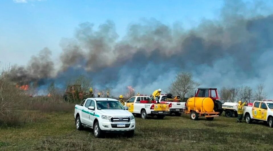 Incendios en Corrientes: mientras el Gobierno provincial mantiene guardadas autobombas, hubo focos en el Parque Nacional Mburucuyá