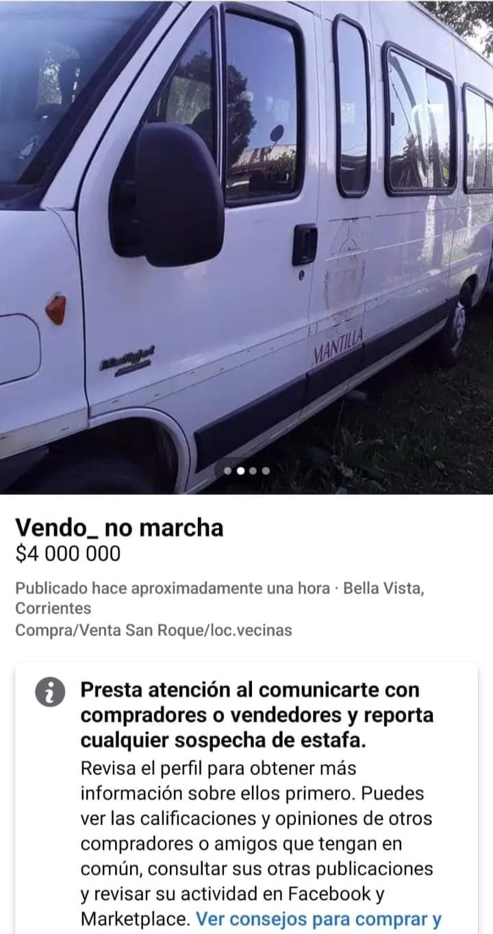 Escándalo en un municipio correntino por venta vía Facebook de vehículos para traslado de discapacitados y pacientes