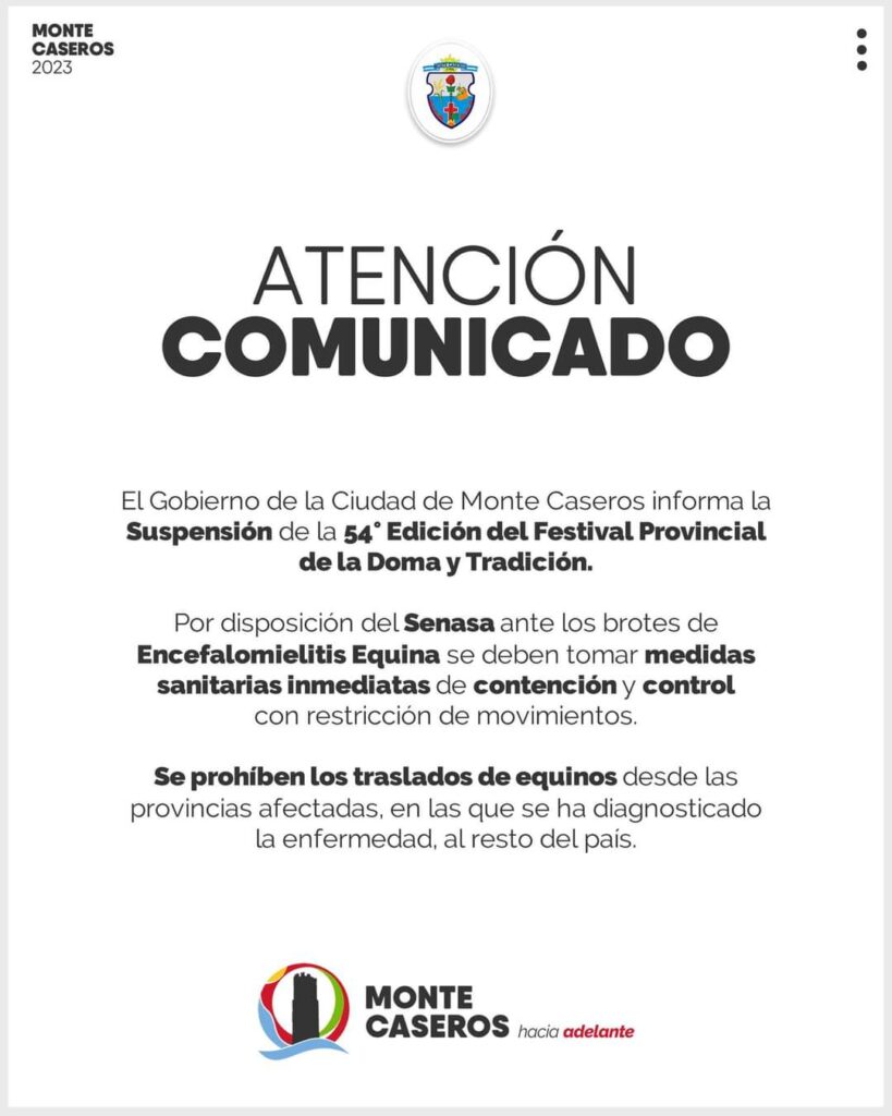 Monte Caseros: suspenden festival de doma por situación epidemiológica