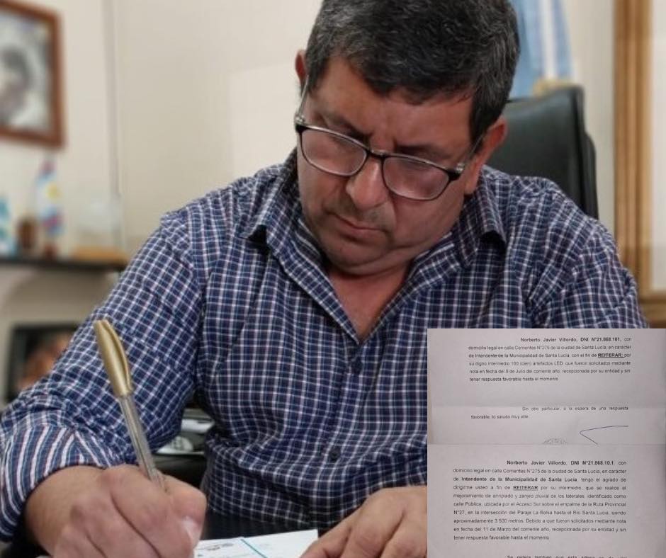 Villordo reiteró pedidos al Gobierno Provincial por caminos e infraestructura