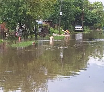 San Luis del Palmar: 20 familias evacuadas y más de 50 en riesgo por la creciente del Riachuelo