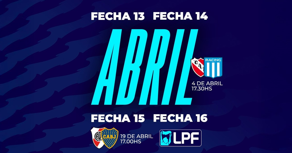 Superclásico del Apertura: Independiente vs Racing y otros horarios claves