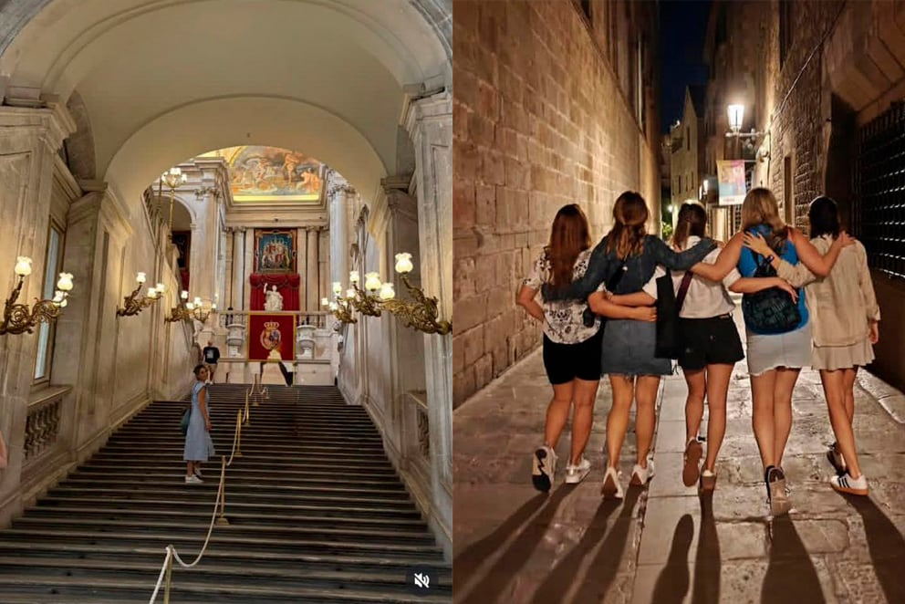 Bettina Angeletti viajó a Madrid con amigas del colegio en septiembre de 2025
