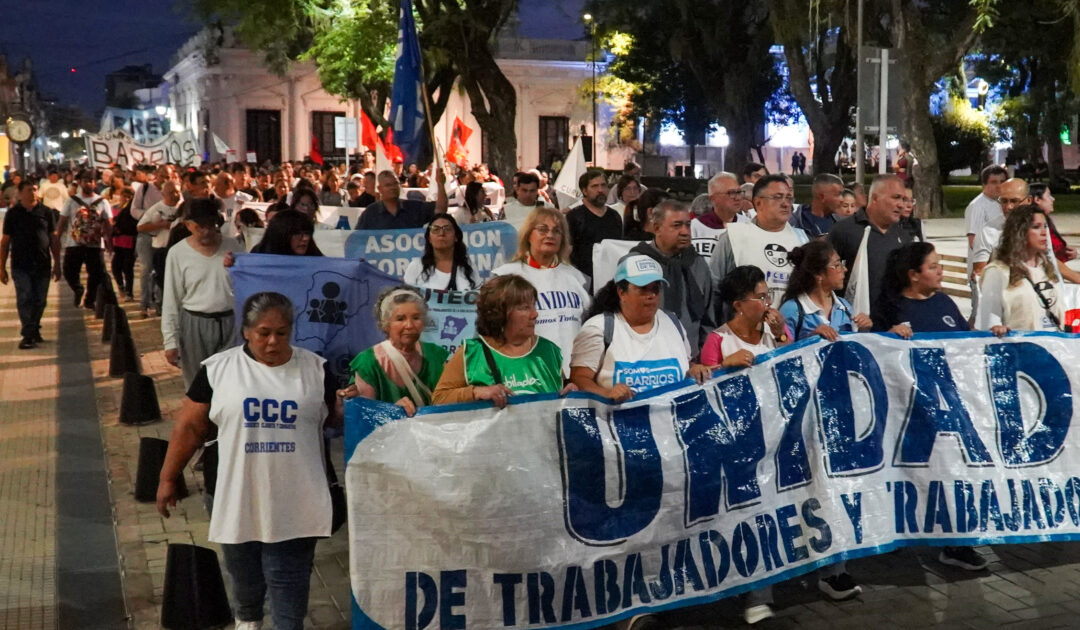 Corrientes: este jueves 7/5 habrá marchas y demandas sociales en el microcentro de Capital