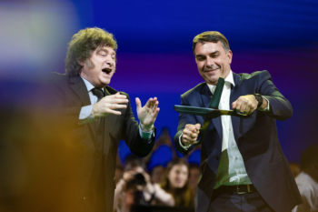 Milei apoya a los Bolsonaro en su candidatura electoral en Brasil 2026