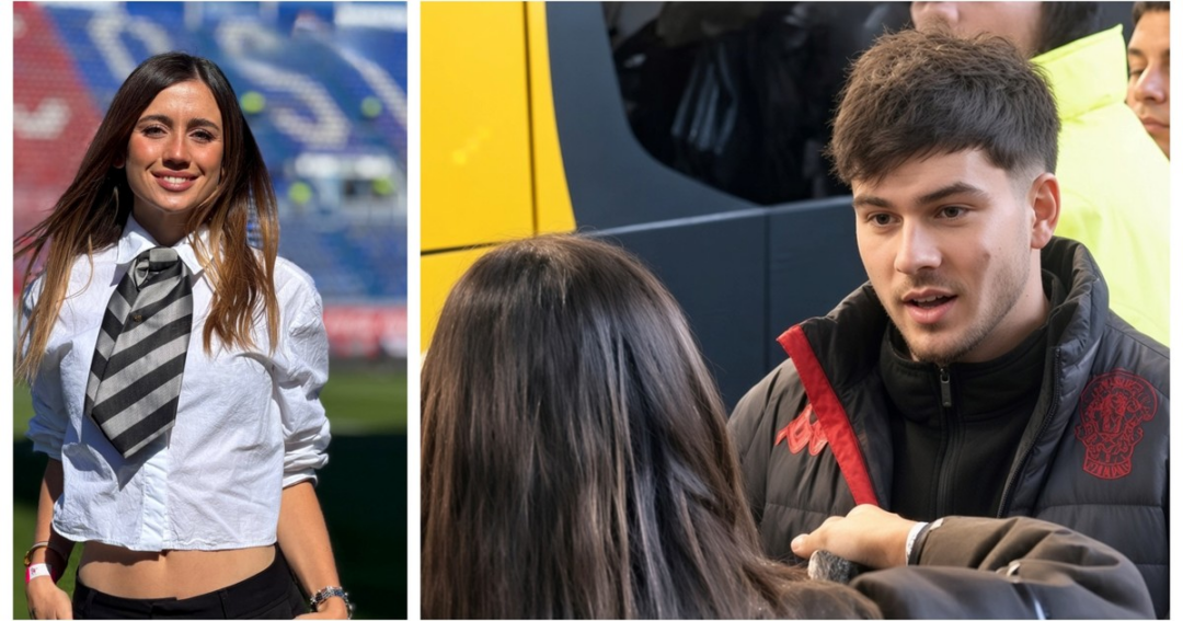 Encuentro emotivo de Morena Beltrán y Blondel tras triunfo de Huracán sobre San Lorenzo
